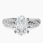 Platinum Vintage Willow Lab Diamond Ring front image