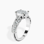 Platinum Vintage Willow Lab Diamond Ring standing product image one