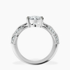 Platinum Vintage Willow Lab Diamond Ring side right image one