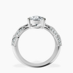 Platinum Vintage Willow Lab Diamond Ring side right image one