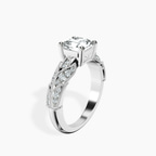 2.65 ct. radiant Vintage Willow Ring in 14kt white gold standing product image one