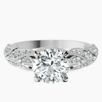 Platinum Vintage Willow Lab Diamond Ring front image