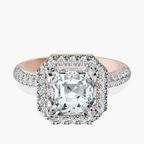 10kt Rose Gold Kathrine Halo Lab Diamond Ring front image