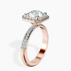 10kt Rose Gold Kathrine Halo Lab Diamond Ring standing product image one