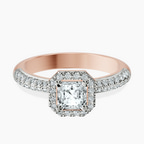 10kt Rose Gold Kathrine Halo Lab Diamond Ring front image
