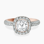 10kt Rose Gold Kathrine Halo Lab Diamond Ring front image
