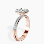 10kt Rose Gold Kathrine Halo Lab Diamond Ring standing product image one