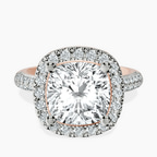 10kt Rose Gold Kathrine Halo Lab Diamond Ring front image