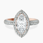 10kt Rose Gold Kathrine Halo Lab Diamond Ring front image