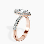 10kt Rose Gold Kathrine Halo Lab Diamond Ring standing product image one
