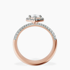 10kt Rose Gold Kathrine Halo Lab Diamond Ring side right image one