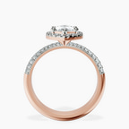 9ct Rose Gold Kathrine Halo Lab Diamond Ring side right image one