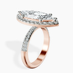 10kt Rose Gold Kathrine Halo Lab Diamond Ring standing product image one