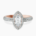 10kt Rose Gold Kathrine Halo Lab Diamond Ring front image