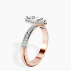 10kt Rose Gold Kathrine Halo Lab Diamond Ring standing product image one