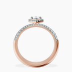 10kt Rose Gold Kathrine Halo Lab Diamond Ring side right image one