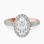 10kt Rose Gold Kathrine Halo Lab Diamond Ring front image