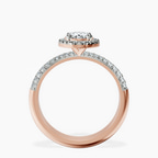 10kt Rose Gold Kathrine Halo Lab Diamond Ring side right image one