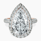 14kt Rose Gold Kathrine Halo Lab Diamond Ring front image