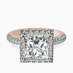 10kt Rose Gold Kathrine Halo Lab Diamond Ring front image