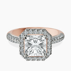 9ct Rose Gold Kathrine Halo Lab Diamond Ring front image