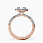 9ct Rose Gold Kathrine Halo Lab Diamond Ring side right image one
