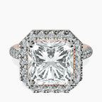 10kt Rose Gold Kathrine Halo Lab Diamond Ring front image