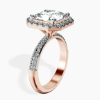 10kt Rose Gold Kathrine Halo Lab Diamond Ring standing product image one