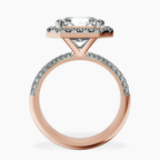 10kt Rose Gold Kathrine Halo Lab Diamond Ring side right image one