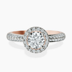 18kt Rose Gold Kathrine Halo Lab Diamond Ring front image