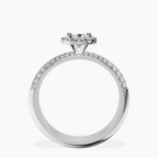 Platinum Kathrine Halo Lab Diamond Ring side right image one