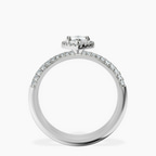 Platinum Kathrine Halo Lab Diamond Ring side right image one