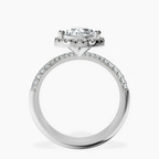 2.59 ct. pear Kathrine Halo Ring in 18kt white gold side right image one