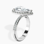 Platinum Kathrine Halo Lab Diamond Ring standing product image one