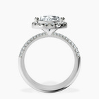Platinum Kathrine Halo Lab Diamond Ring side right image one