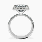 Platinum Kathrine Halo Lab Diamond Ring side right image one