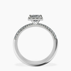 Platinum Kathrine Halo Lab Diamond Ring side right image one