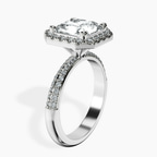 Platinum Kathrine Halo Lab Diamond Ring standing product image one