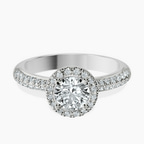 10kt White Gold Kathrine Halo Lab Diamond Ring front image