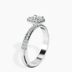 10kt White Gold Kathrine Halo Lab Diamond Ring standing product image one