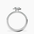 10kt White Gold Kathrine Halo Lab Diamond Ring side right image one
