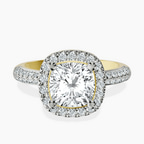 14ct Yellow Gold Kathrine Halo Lab Diamond Ring front image