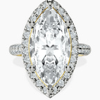 14kt Yellow Gold Kathrine Halo Lab Diamond Ring front image