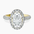 9ct Yellow Gold Kathrine Halo Lab Diamond Ring front image