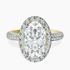 18kt Yellow Gold Kathrine Halo Lab Diamond Ring front image
