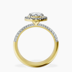 18kt Yellow Gold Kathrine Halo Lab Diamond Ring side right image one