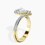 9ct Yellow Gold Kathrine Halo Lab Diamond Ring standing product image one