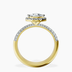 9ct Yellow Gold Kathrine Halo Lab Diamond Ring side right image one