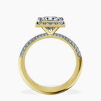 9ct Yellow Gold Kathrine Halo Lab Diamond Ring side right image one