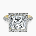 18kt Yellow Gold Kathrine Halo Lab Diamond Ring front image
